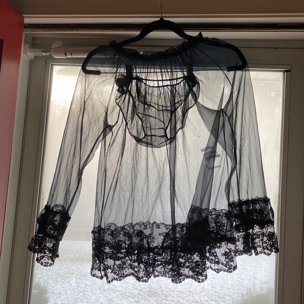 Vintage 60s lingerie sheer set small